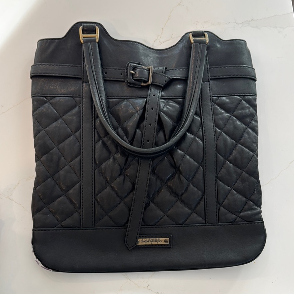 Burberry Black Quilted Tote Bag